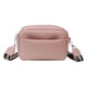 thumbnail image 3 of Bolsa de hombro de cuero, gran capacidad, compartimentos múltiples, mujer, pequeña bolsa cuadrada con correa ancha de PU rosa, 3 of 3