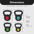 thumbnail image 2 of Open Box BalanceFrom Home Gym Vinyl Coated Solid Cast Iron Kettlebell Set, 2 of 12