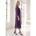 thumbnail image 5 of Roaman's Women's Plus Size 3/4 Sleeve Formal Duster Sequin – Embellished Lace Dress Set, 5 of 5