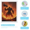 thumbnail image 3 of Diamond Art Kit for Adults, Fiery Giant Warrior with Axe Diamond Painting for Adults Beginners, 5D DIY Diamond Art Painting Kits, Colorful Diamond Painting Craft for Home Decor 12x16, 3 of 7
