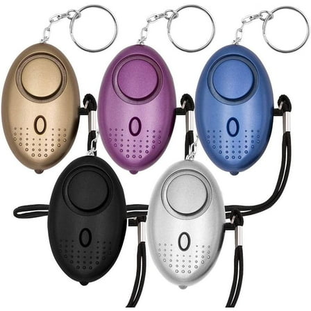 Tattom Personal Alarm for Women, 5 Pack 140DB Personal Siren with LED Lights, Keychain Alarm Emergency Personal Panic Alarm , Elderly Security Alarm, Self Defense Electronic Device