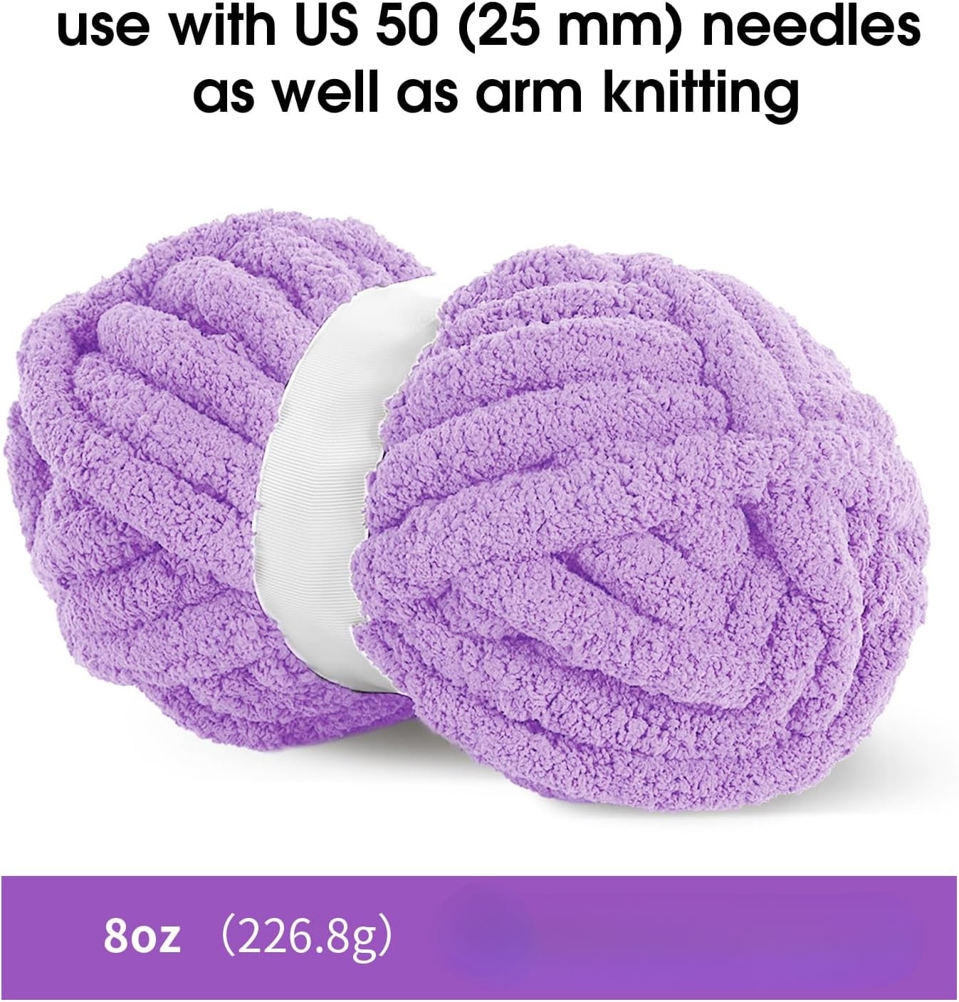 Assorted Chunky Yarn for Crocheting 8 Pack, Fluffy Jumbo Chenille Yarn, Soft Plush Yarn Bulky, Giant Thick Fuzzy Yarn for Hand or Arm Knitting (27 yds,8 oz Each Skein)