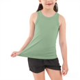 thumbnail image 4 of UACY Girls Crop Tank Tops Ribbed Knit Undershirts Crew Neck Dance Top Kids Sleeveless Sports Shirts for Gym Yoga, 4 of 4