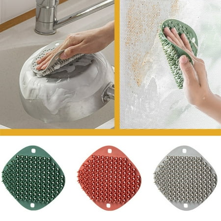 

Kitchen Gadgets Dishwasher Pot Brush Kitchen Food-grade Silicone Multifunctional Cleaning Brush