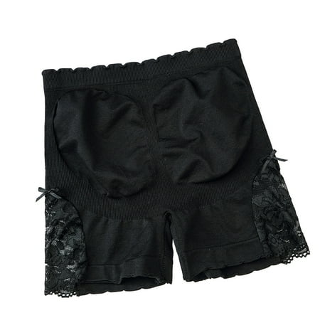 JDEFEG Sheer Panties High Waist Women Smooth Chafing Boyshorts Underwear Lace Thigh Panties Shorts Womens Cotton Boy Shorts Underwear Pack Nylon Black One Size