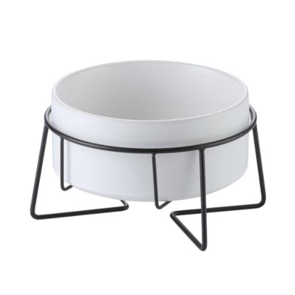 Ceramic Pet Bowl Neck Protection Food Water Feeder with NonSlip Stand