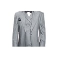 thumbnail image 3 of Statement Wool Suit Men's Gray Wide Leg Pants Florence By Alberto Nardoni Brand Designer, 3 of 3