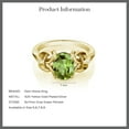 thumbnail image 5 of Gem Stone King Oval Green Peridot 1.80 Ct in 18K Yellow Gold Plated Silver Ring, 5 of 5