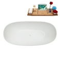 thumbnail image 6 of 67" Streamline B-288-69-WH Soaking Freestanding Tub and Tray With Internal Drain in Glossy White, 6 of 10