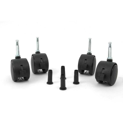 1 7 8 Diameter Twin Wheel Black Nylon Caster With Hood Plastic Socket Fitted Over Steel Stem And Brake Set Of 4 Casters Are Equipped With A By Hafele America Usa Walmart Com Walmart Com