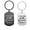2Pack Keyring-(Steel+Black), variant on Cremation Jewelry Square Urn Necklaces for Ashes for Women Men Urn Pendant Memorial Keepsake Ash Holder - I Love You to the Moon and Back