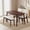 B Set-Dark walnut color, variant on BAYUELSWU Solid Wood 4 Piece Dining Table Set, Kitchen Dining Table Set, Rectangle Dining Table Set-1 Table & 4 Chair with Cushion, Space Saving for Dining Room, Apartment (Natural Wood Color)