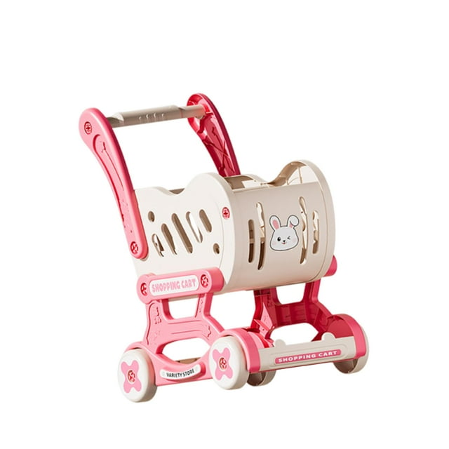 BELOVING Chariot de Magasinage pour Enfants Jeu d'Imitation pour Garçons et Filles de 3+ Ans Rose