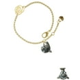 thumbnail image 2 of Delight Jewelry Resin Shark Gold-tone Rose Link Chain Bracelet, 6.25"+1.75" Extender, 2 of 4