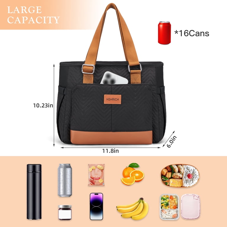 Holuxer Lunch Tote Bag for Women, Large 12L photo 2