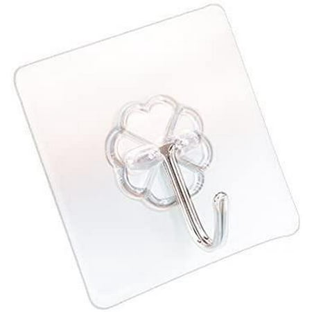 

2-Pack All-Purpose Adhesive Hooks Heavy Duty Hold 37 lb(Max) Wall Hooks for Hanging Waterproof Stick on Hooks for Organization