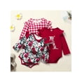 thumbnail image 3 of Kiapeise Pack of 3 Baby Rompers Onesie Long Sleeve Printed Jumpsuits Bodysuits for Infant Girl Boys, 3 of 9