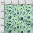 thumbnail image 1 of oneOone Cotton Jersey Mint Fabric Flower & Leaves Watercolor Quilting Supplies Print Sewing Fabric By The Yard 58 Inch Wide, 1 of 4