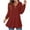 Wine, variant on BXINGOHAI Women's V Neck Hoodies Long Sleeve Sweatshirt Drawstring Pullover Tops with Pocket White,S