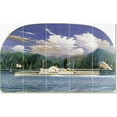 thumbnail image 1 of Ceramic Tile Mural-James Bard Ships Tile Mural Modern Home Remodel. 60" w x 36" h using (15) 12 x 12 ceramic tiles, 1 of 3