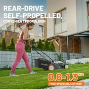 Litheli Cordless Brushless Self-Propelled Lawn Mower , 40V 18 Electric Lawn Mower, with 2*4.0Ah Battery