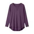 thumbnail image 4 of AloohaidyvioNo Boundaries Womens Long Sleeve Tops Lightweight Basic Tee Fall Soft Crewneck Shirts, 4 of 7