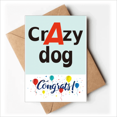 thumbnail image 1 of El perro loco más genial. Sobre de la Carta de felicitación de la tarjeta de matrimonio, 1 of 4