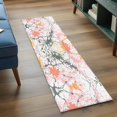 thumbnail image 4 of Sputtering Effect Runner Rugs 2x6 ft Pink Orange Marble Watercolor Texture Washable Hallway Rugs Non-Slip Floor Mats Absorbent Carpet Bedside Runners for Bedroom Kitchen Bathroom Laundry Room, 4 of 9
