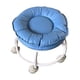 thumbnail image 4 of Taburete bajo con ruedas, silla giratoria, para hombre y mujer, taburete multiusos con azul, 4 of 9