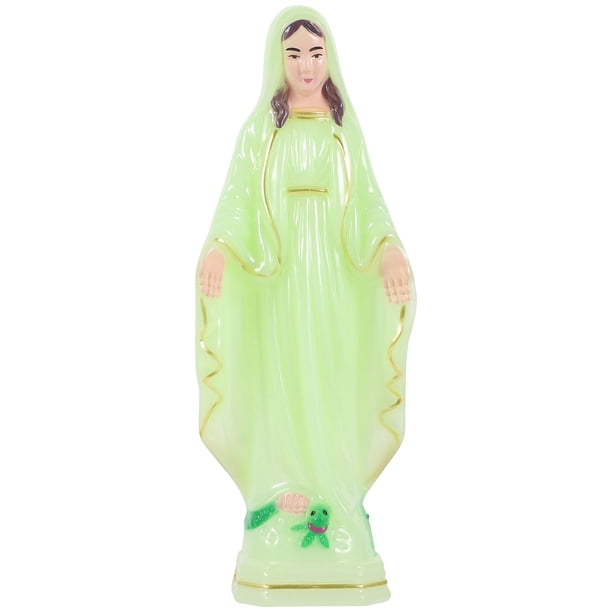 KAKOWELY Estatua de la Virgen María Figura de la Virgen María Madonna Católica Artesanía de Plástico Figura de la Virgen María