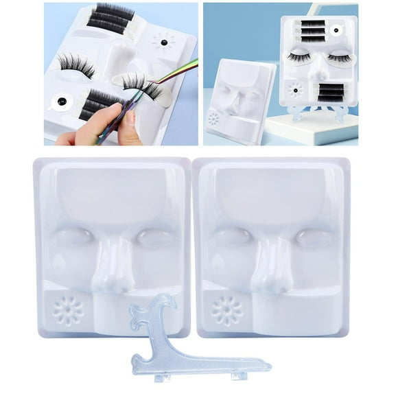 de extensión de pestañas, productos de pestañas clásicas, bandeja de Bandeja de 2 piezas blanca Colcomx Extensión de pestañas