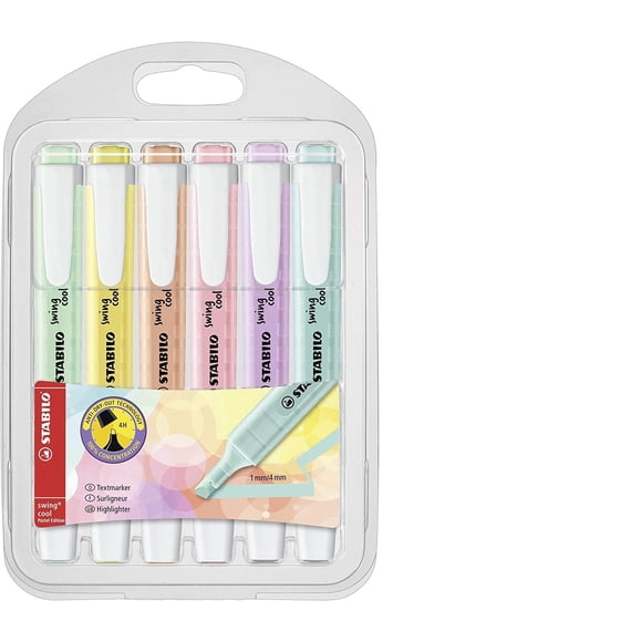 Marcatextos Swing Cool Pastel Edition Stabilo 6 pza stabilo cool swing