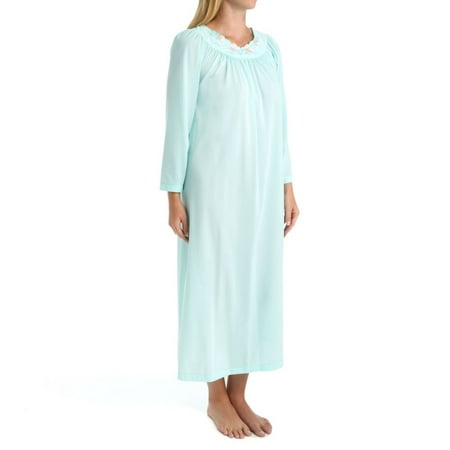

Women s Shadowline 33280 Petals 53 Inch Long Sleeve Gown (SeaFoam M)