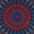 thumbnail image 3 of Bless International Indian hippie Bohemian Psychedelic Golden Blue Peacock Mandala Wall hanging Bedding Tapestry (Midnight Blue, Medium(54x60Inches)(137x152cms)), 3 of 4