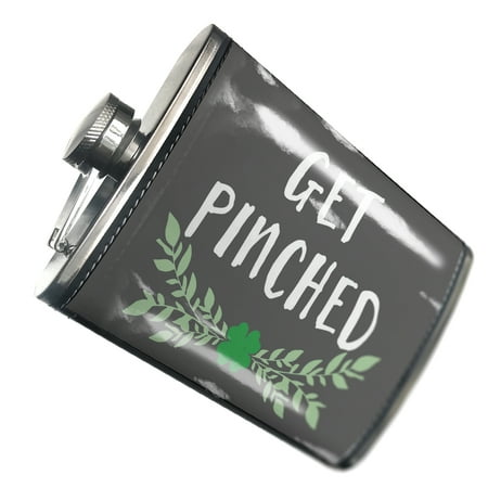 

NEONBLOND Flask Get Pinched St. Patrick s Day Green Leaves with Shamrock