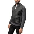 thumbnail image 3 of X RAY JEANS Mens Lightly Insulated Full-Zip Sweater Jacket, Black/Charcoal, M, 3 of 8