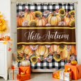 thumbnail image 4 of Hello Fall Pumpkin Shower Curtains for Bathroom, Sunflower Daisy Waterproof Fabric Shower Curtain for Bathroom Bathtub Decoration, Machine Washable, 72"x72", 4 of 9