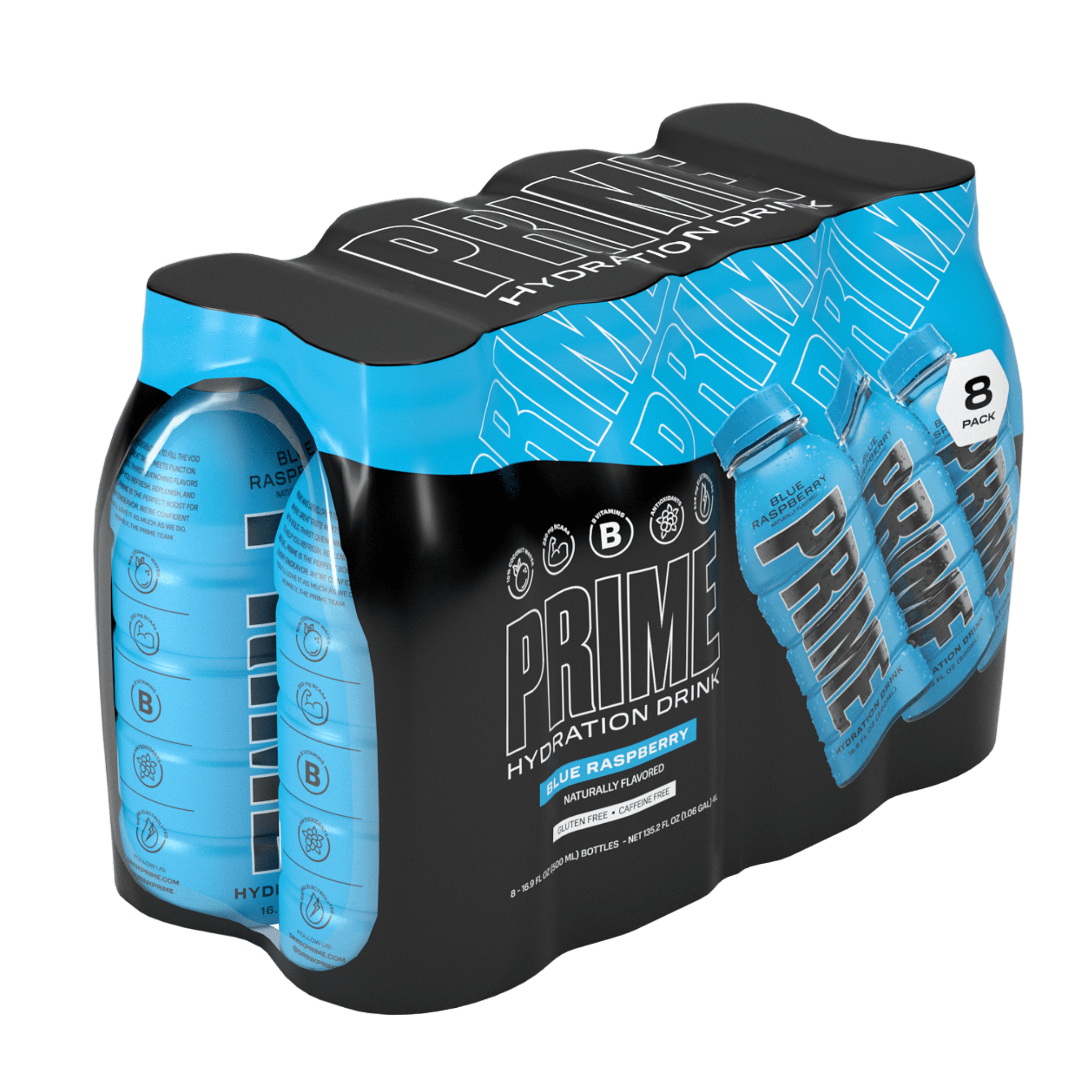 Prime Hydration Drink - Metal Insulation Bottle Exclusive - Blue Raspberry