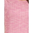 thumbnail image 5 of INSPIRE CHIC Women's Boat Neck Tweed Sleeveless Elegant Bodycon Dresses M Hot Pink, 5 of 6