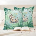 thumbnail image 3 of Cute Little Lions Pillow Covers 2 Pack Green Leaf Forest Plants Summer Animal Pillowcase Waterproof Outdoor Throw Pillow Cover for Patio Garden Square Cushion 16”x16”, 3 of 9