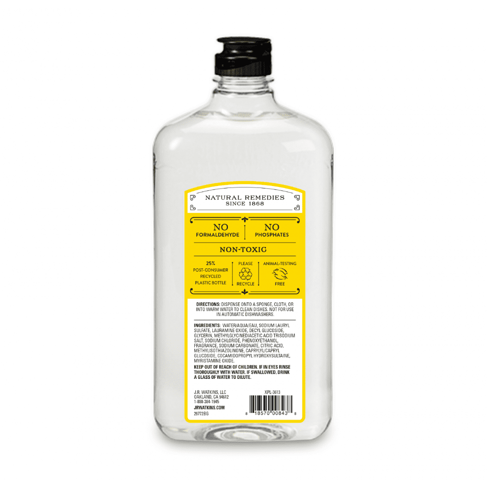 J.R. Watkins Dish Soap, Lemon, 24 oz