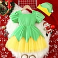 thumbnail image 4 of CAIVO Toddler Girls O-Neck Short Sleeve Christmas Holiday Party Dress Dance Party Dresses Boho Child Sundress, 4 of 7