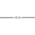 thumbnail image 4 of Real 14kt White Gold 2.25mm Diamond Cut Rope with Lobster Clasp Chain; 22 inch; for Adults and Teens; for Women and Men, 4 of 5