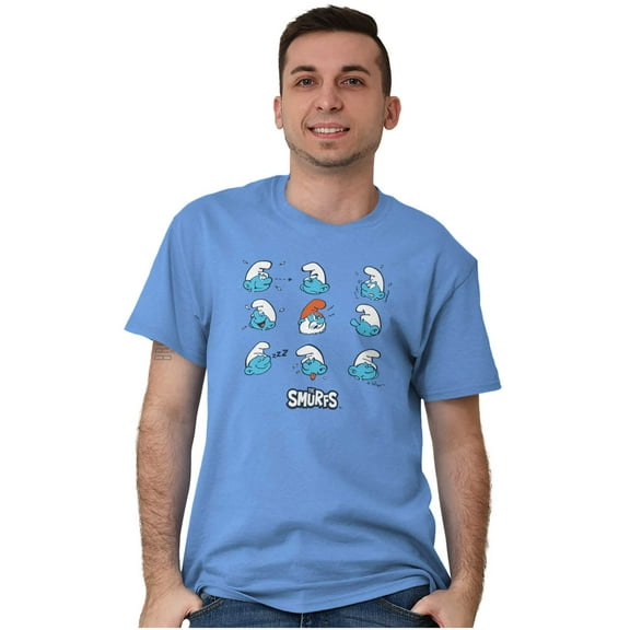 Retro Smurfs 80s Cartoon Characters Men's Graphic T Shirt Tees Brisco Brands M
