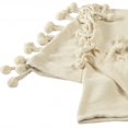 thumbnail image 5 of 60" X 50" Cream Woven Cotton Chevron Throw Blanket with Tassels, 5 of 5