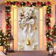 thumbnail image 1 of Decoraciones navideñas, adornos navideños, regalos de Navidad, marco de puerta navideño, decoración para fiestas, pegatinas para puertas, escena navideña, tela colgante, funda de poliéster para puerta, 1 of 6