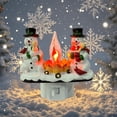 thumbnail image 4 of Christmas Gnome Snowman Campfire Flickering Night Light - Realistic Flickering Nightlight - 120V Plug-in Wall - Novelty Lighting for Indoor Party Decor Festival Gifts for Family, Friends, 4 of 5