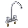 thumbnail image 1 of Bathroom Wash Basin Shower Faucet Dual Handle Deck Mounted Sink Water Mixer Tap, 1 of 8