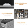 thumbnail image 6 of Craftian 72'' Tall Kitchen Pantry Cabinet with Drawer, 4 Door Pantry Storage Cabinet with Adjustable Sliding Shelve, Freestanding Buffet Cupboards, Food Pantry Cabinet for Dining Room, Kitchen, Gray, 6 of 11