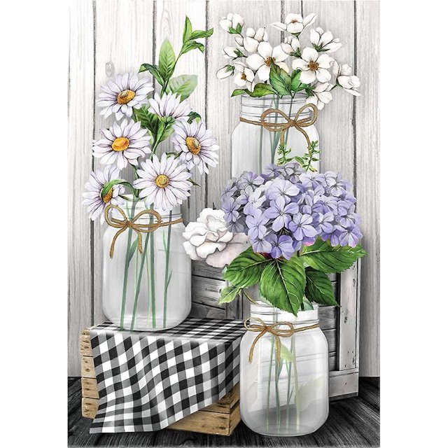 Flowers Diamond Painting Kit Flowers Diamond Art Kits for Adults DIY 5D Full Drill Diamond Painting Kits Flowers Diamond Painting Daisy Gem Painting H